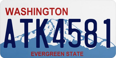 WA license plate ATK4581