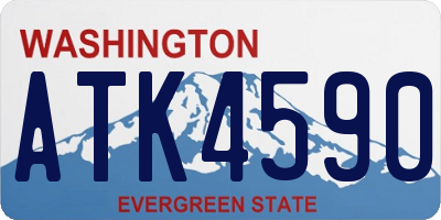 WA license plate ATK4590