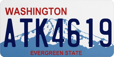 WA license plate ATK4619