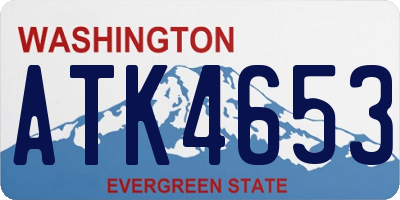 WA license plate ATK4653