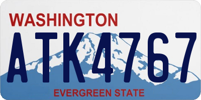WA license plate ATK4767