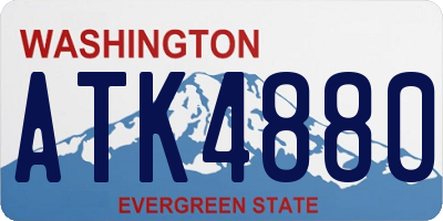 WA license plate ATK4880