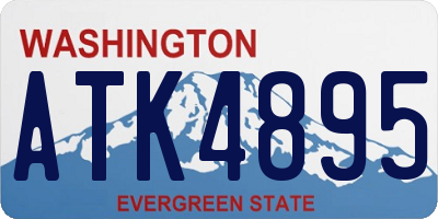 WA license plate ATK4895
