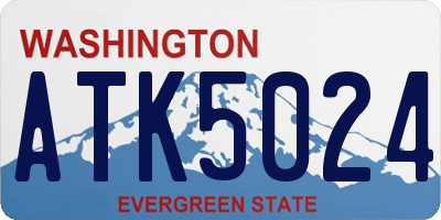WA license plate ATK5024