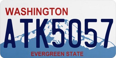 WA license plate ATK5057