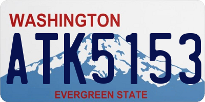 WA license plate ATK5153