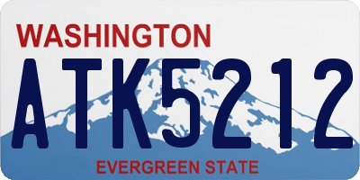 WA license plate ATK5212