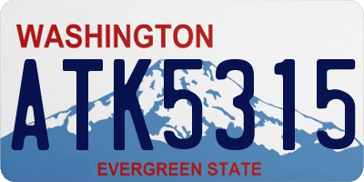WA license plate ATK5315