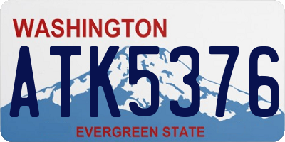 WA license plate ATK5376