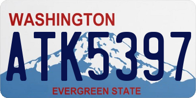 WA license plate ATK5397