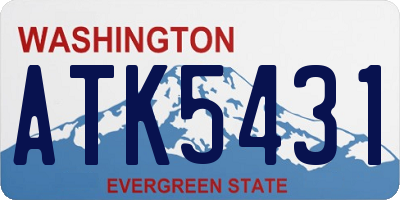 WA license plate ATK5431