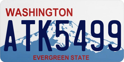 WA license plate ATK5499