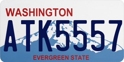 WA license plate ATK5557