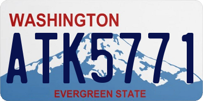 WA license plate ATK5771