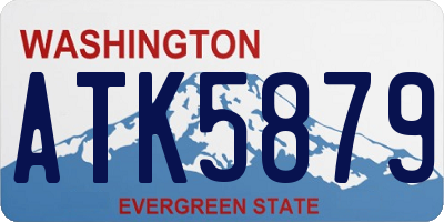 WA license plate ATK5879