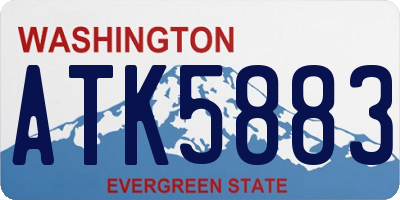 WA license plate ATK5883