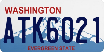 WA license plate ATK6021
