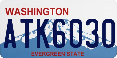 WA license plate ATK6030
