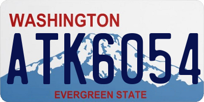 WA license plate ATK6054