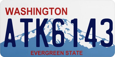 WA license plate ATK6143