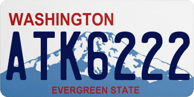 WA license plate ATK6222