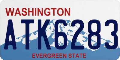 WA license plate ATK6283
