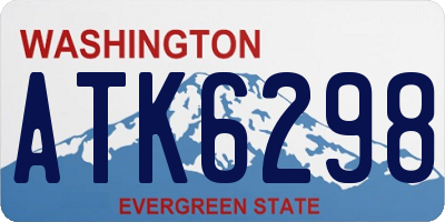 WA license plate ATK6298