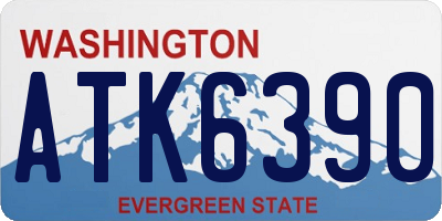 WA license plate ATK6390
