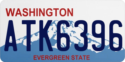 WA license plate ATK6396