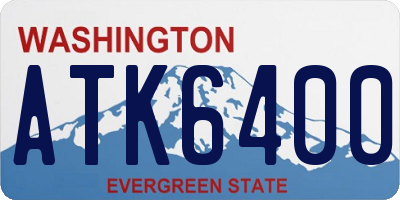 WA license plate ATK6400