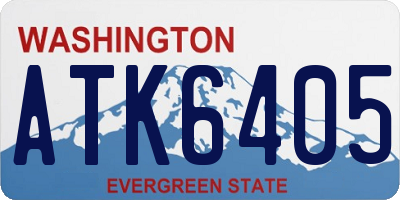 WA license plate ATK6405