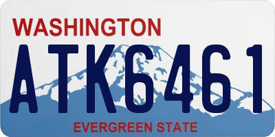 WA license plate ATK6461