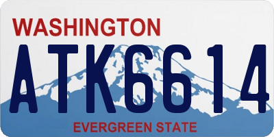 WA license plate ATK6614