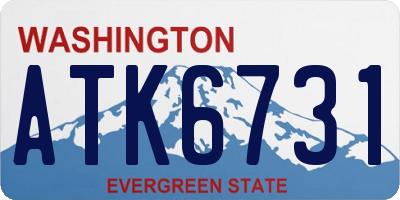 WA license plate ATK6731