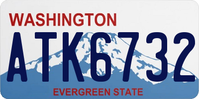 WA license plate ATK6732