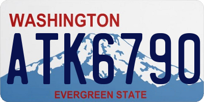 WA license plate ATK6790