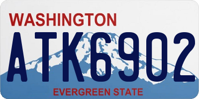 WA license plate ATK6902