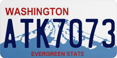 WA license plate ATK7073