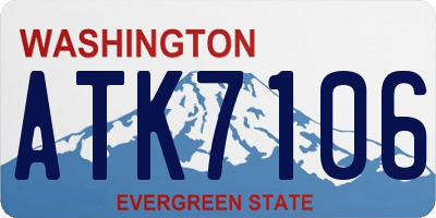 WA license plate ATK7106