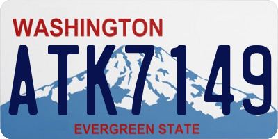 WA license plate ATK7149