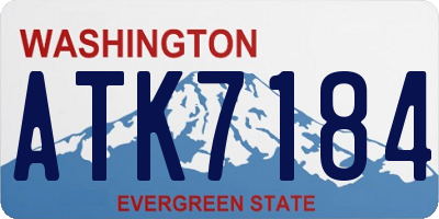 WA license plate ATK7184