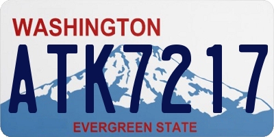 WA license plate ATK7217