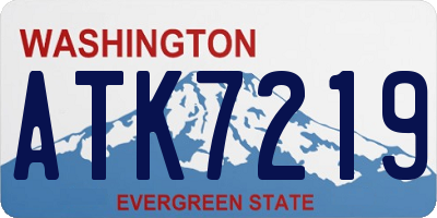 WA license plate ATK7219