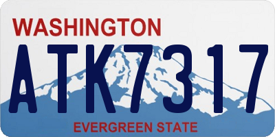 WA license plate ATK7317