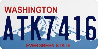 WA license plate ATK7416
