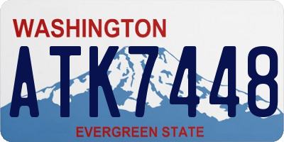 WA license plate ATK7448