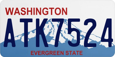 WA license plate ATK7524