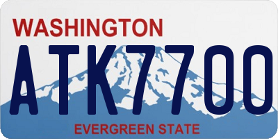 WA license plate ATK7700