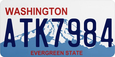 WA license plate ATK7984