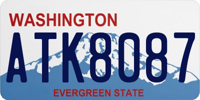 WA license plate ATK8087